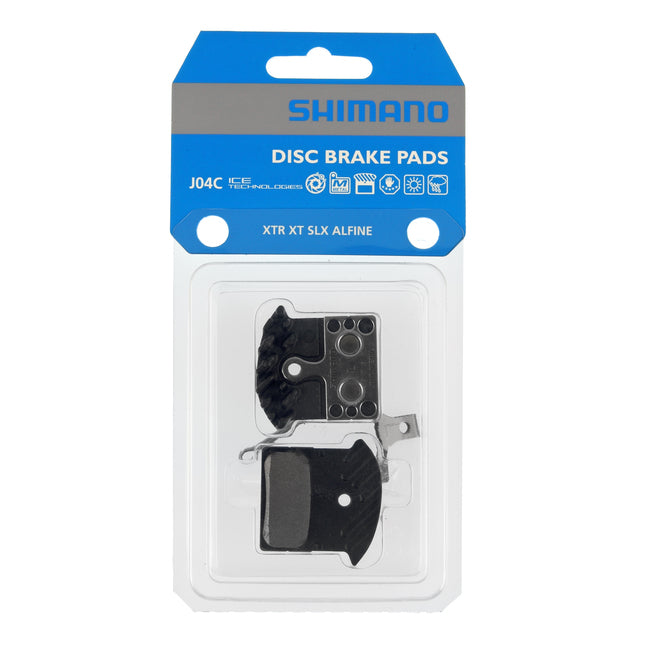 Shimano J04C Metal Disc Brake Pads with Fin - Downtown Bicycle Works 