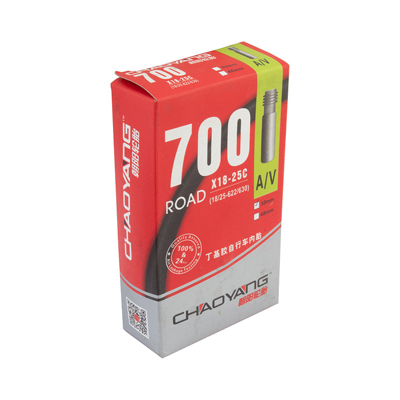 ChaoYang Standard Shrader Valve Tube - 700x18-25C (33mm) - Downtown Bicycle Works 