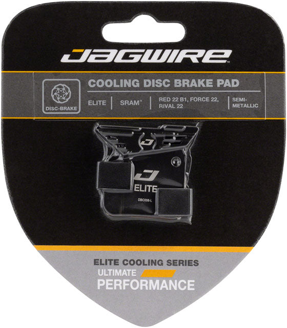 Jagwire Elite Cooling Disc Brake Pad - Semi-Metallic (Aluminum Backed)
