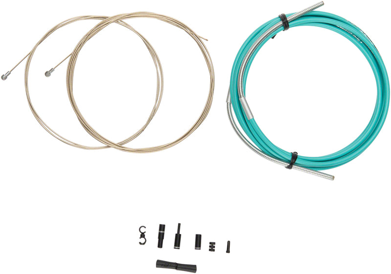 Jagwire Pro Brake Cable Kit Road SRAM/Shimano, Bianchi Celeste - Downtown Bicycle Works 