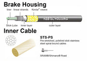 Jagwire Pro Brake Cable Kit Road SRAM/Shimano, Bianchi Celeste - Downtown Bicycle Works 