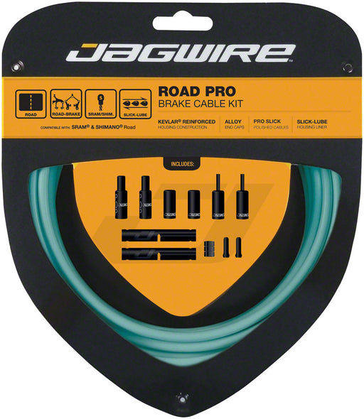 Jagwire Pro Brake Cable Kit Road SRAM/Shimano, Bianchi Celeste - Downtown Bicycle Works 