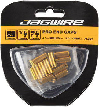 Jagwire End Cap Hop-Up Kit 4mm Shift and 5mm Brake - Gold - Downtown Bicycle Works 