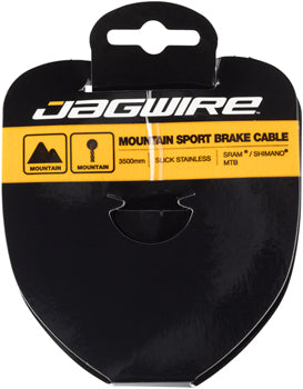 Jagwire Mountain Sport Brake Cable Slick Stainless - 1.5x3500mm - Downtown Bicycle Works 