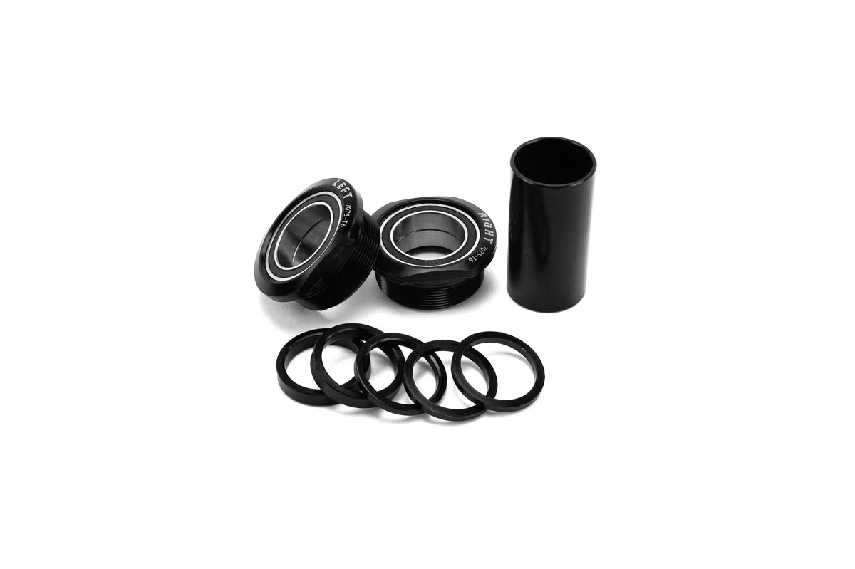 Mission Euro Bottom Bracket Kit (Variety Sizes) (Black) - Downtown Bicycle Works 