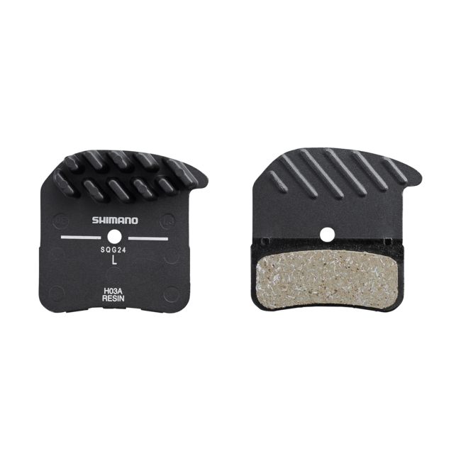 Shimano H03A Resin Disc Brake Pads and Spring with Fins - Downtown Bicycle Works 