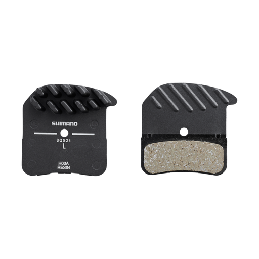 Shimano H03A Resin Disc Brake Pads and Spring with Fins - Downtown Bicycle Works 