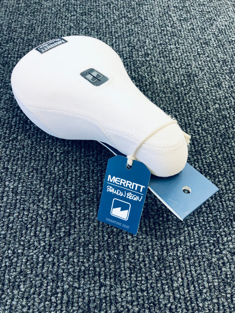 Merritt Brandon Begin Signature Seat - White (Slim Or Fat) - Downtown Bicycle Works 