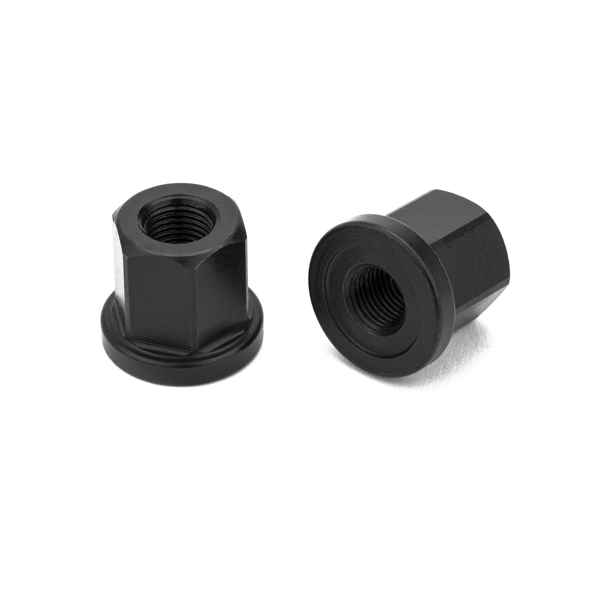 Mission Steel Axle Nuts - Black (3/8" or 14mm) - Downtown Bicycle Works 
