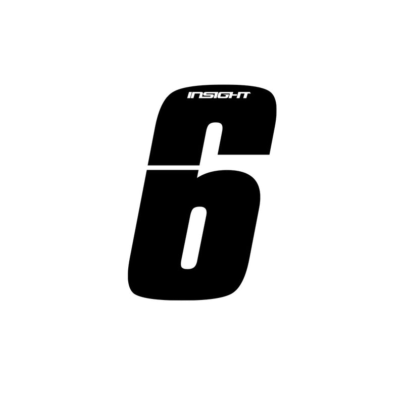 Insight Plate Number Black 3" - Downtown Bicycle Works 