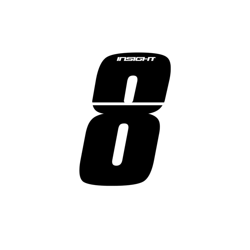 Insight Side Plate Number Black 3" - Downtown Bicycle Works 
