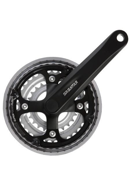 SR Suntour XCE T318 8-Speed Crankset (28/38/48) - Downtown Bicycle Works 